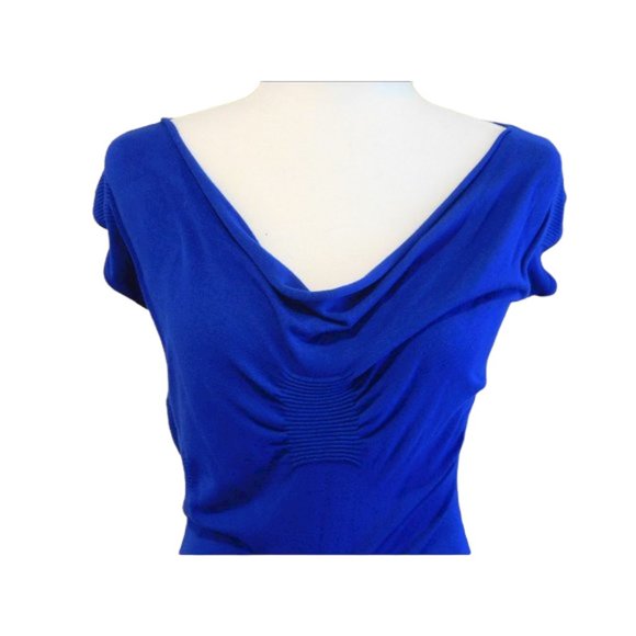 Max Studio Sweater Dress Size Small Royal Blue Tunic NWT - Picture 3 of 4